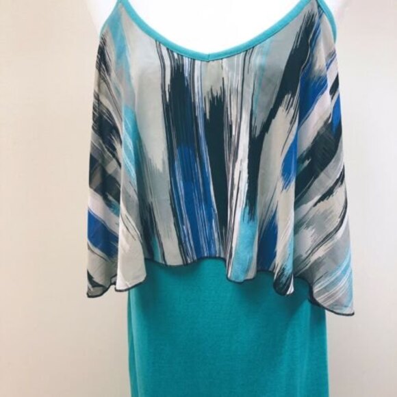 Hang Ten L Maxi Dress Large Juniors Long Stretch Knit Sleeveless Summer Casual - Picture 5 of 10